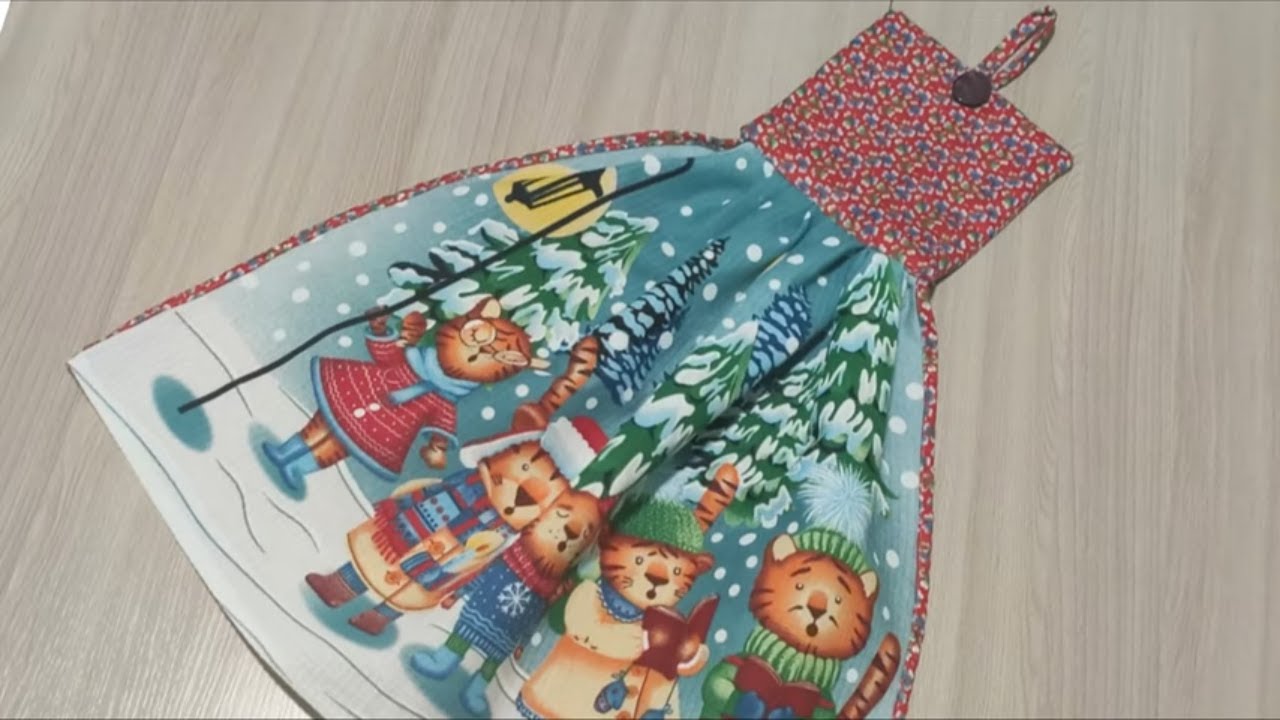 (DIY) Как сшить кухонное полотенце-прихватку 2в1 за 5 минут)))