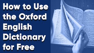 How to Use the OED for Free