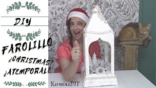 CÓMO HACER UN FAROLILLO, PORTAVELAS O LINTERNA VINTAGE MARAVILLOSO ELEGANTE Y SENCILLO Christmas Diy