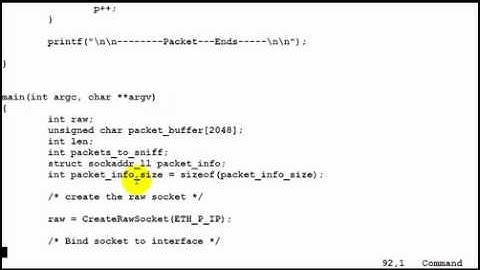 Generic Packet Sniffer Programming