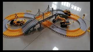 Construction Vehicle - Race Track Toy Set Showcase Super Toy