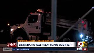 Road crews preparing for potentially icy morning commute