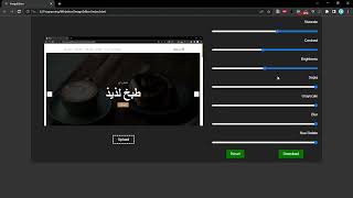 Create a photo editor using HTML,CSS, JavaScript