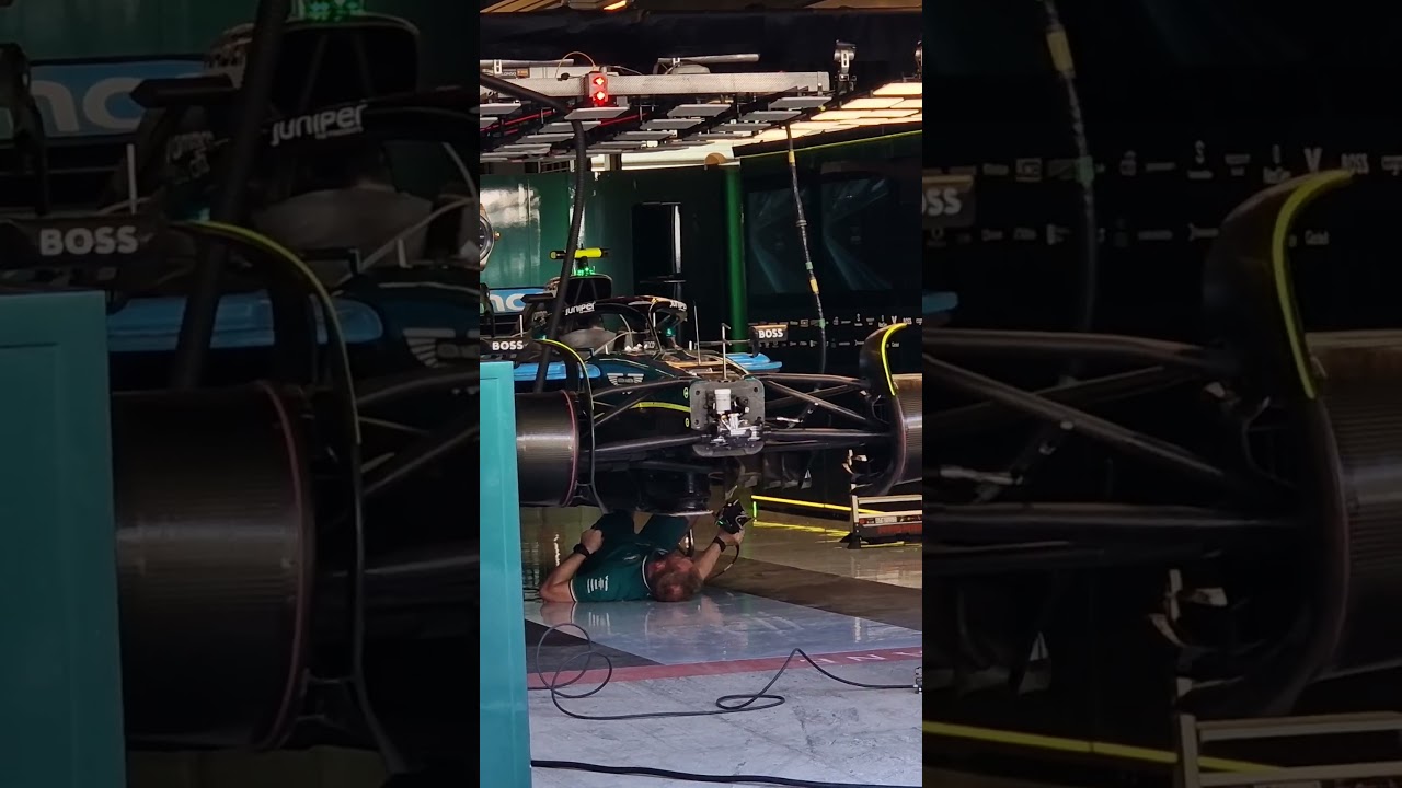 F1 Pitlane Walk Aston Martin Fernando Alonso Lance Stroll Abu Dhabi Grand Prix Yas Marina Circuit