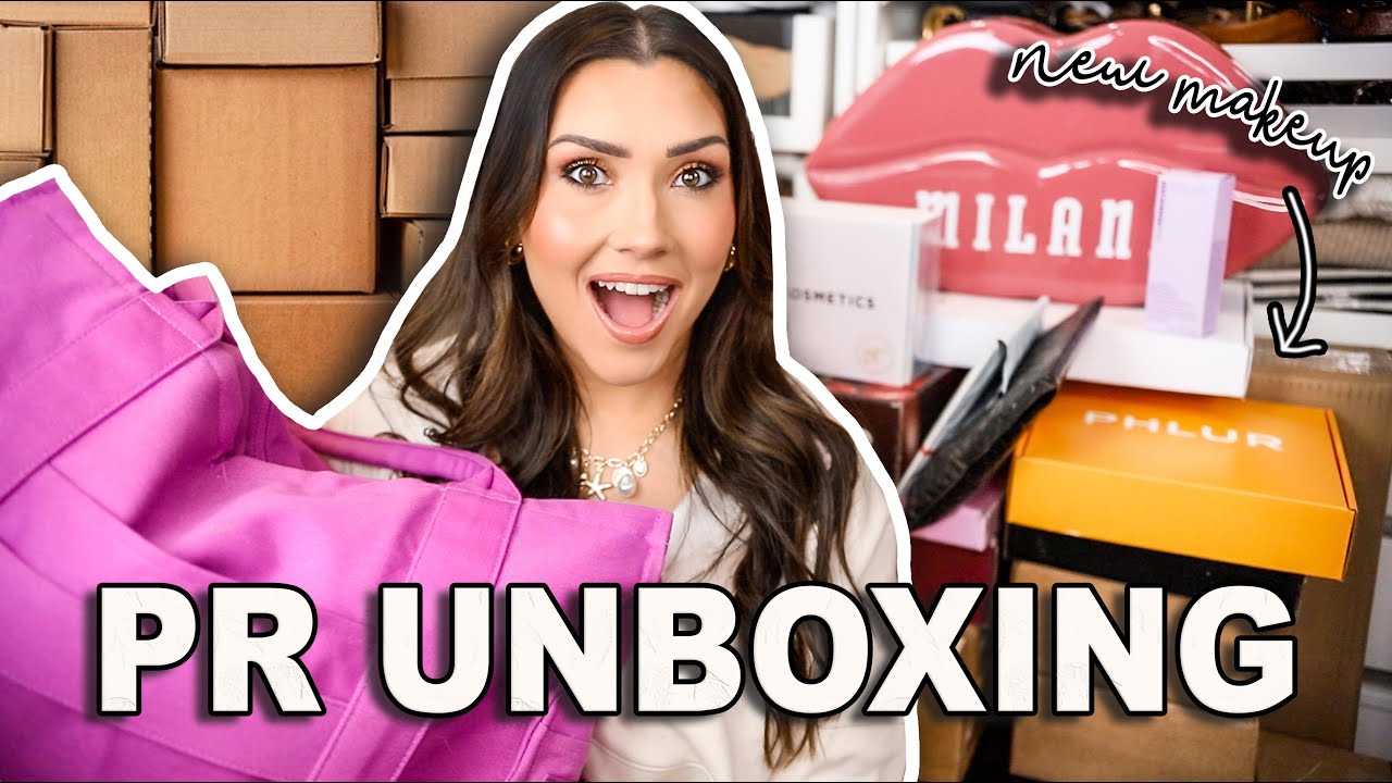 HUGE PR UNBOXING 🤯 + YouTube Event GIANT GIFT BAG 💜🙌🏼 