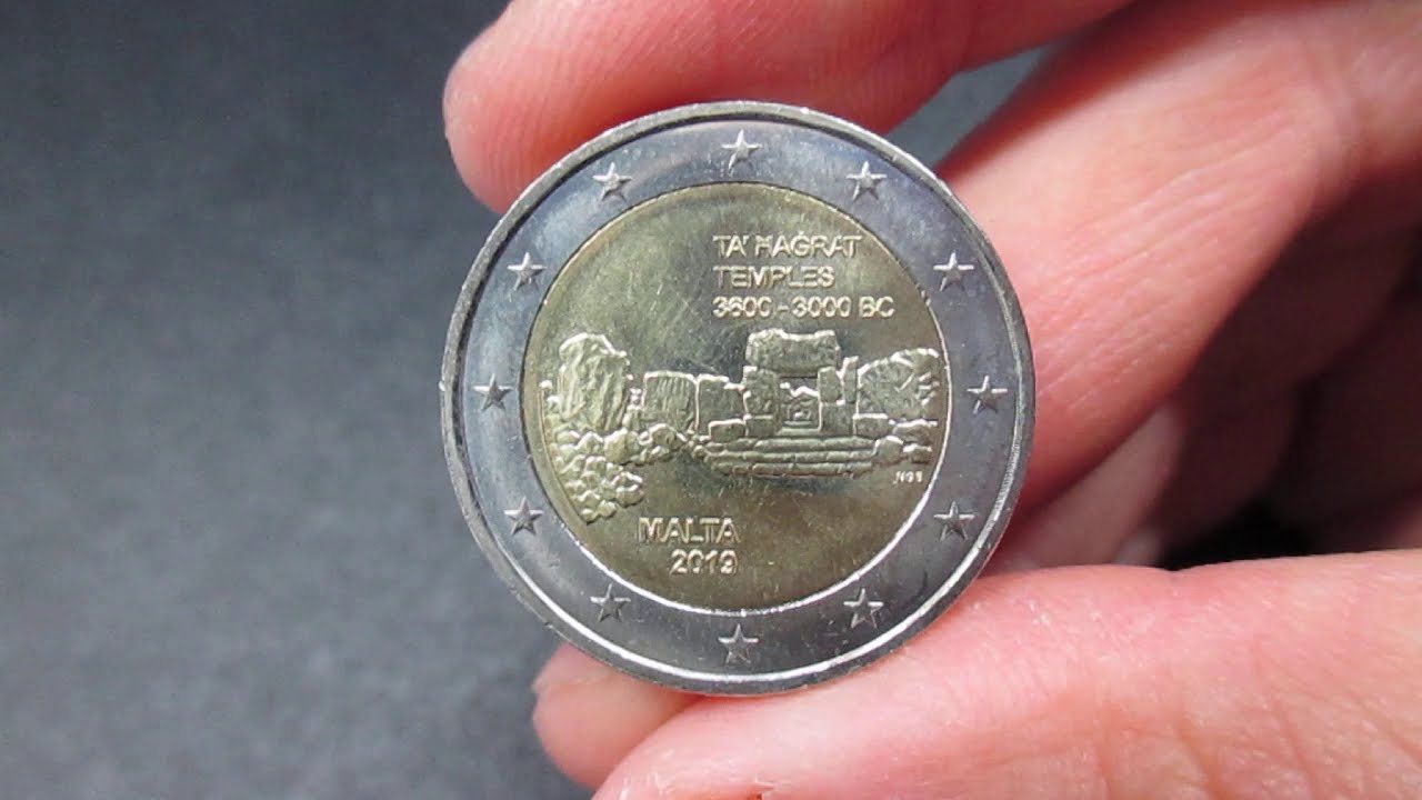 Moneta 2 Euro Commemorativa 2019 - Malta (Ta Hagrat - Siti Preistorici Maltesi)
