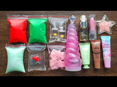 Making Slime with Bags and Lipstick ASMR ⭐