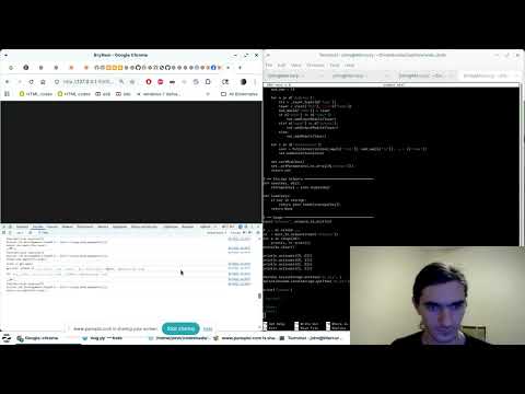 pybrain3, numpy, a scipy shim, running inside brython.js blocks: