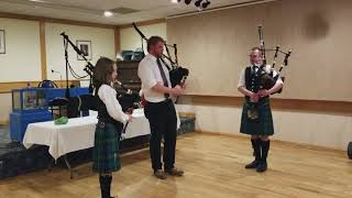 Transcona and District Pipe Band with former band member MP Daniel Blakie - 2017 Remembrance Day