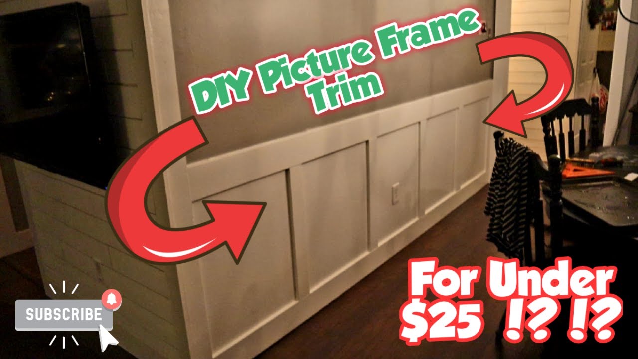 EASY DIY PICTURE FRAME MOULDING ACCENT WALL (ENTRYWAY MAKEOVER PT 2 )