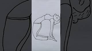 How to Draw a women in Yoga Pose Easily|| women Drawing|| Creative Artist #shorts #trending #drawing
