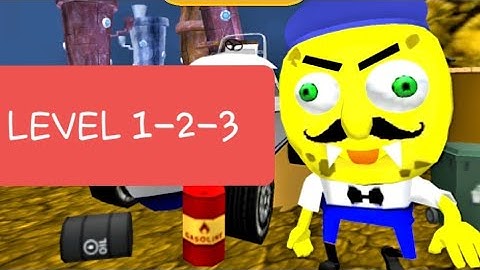 Sponge Neighbor Escape 3D Level 1,2 & 3 Android / IOS Gameplay