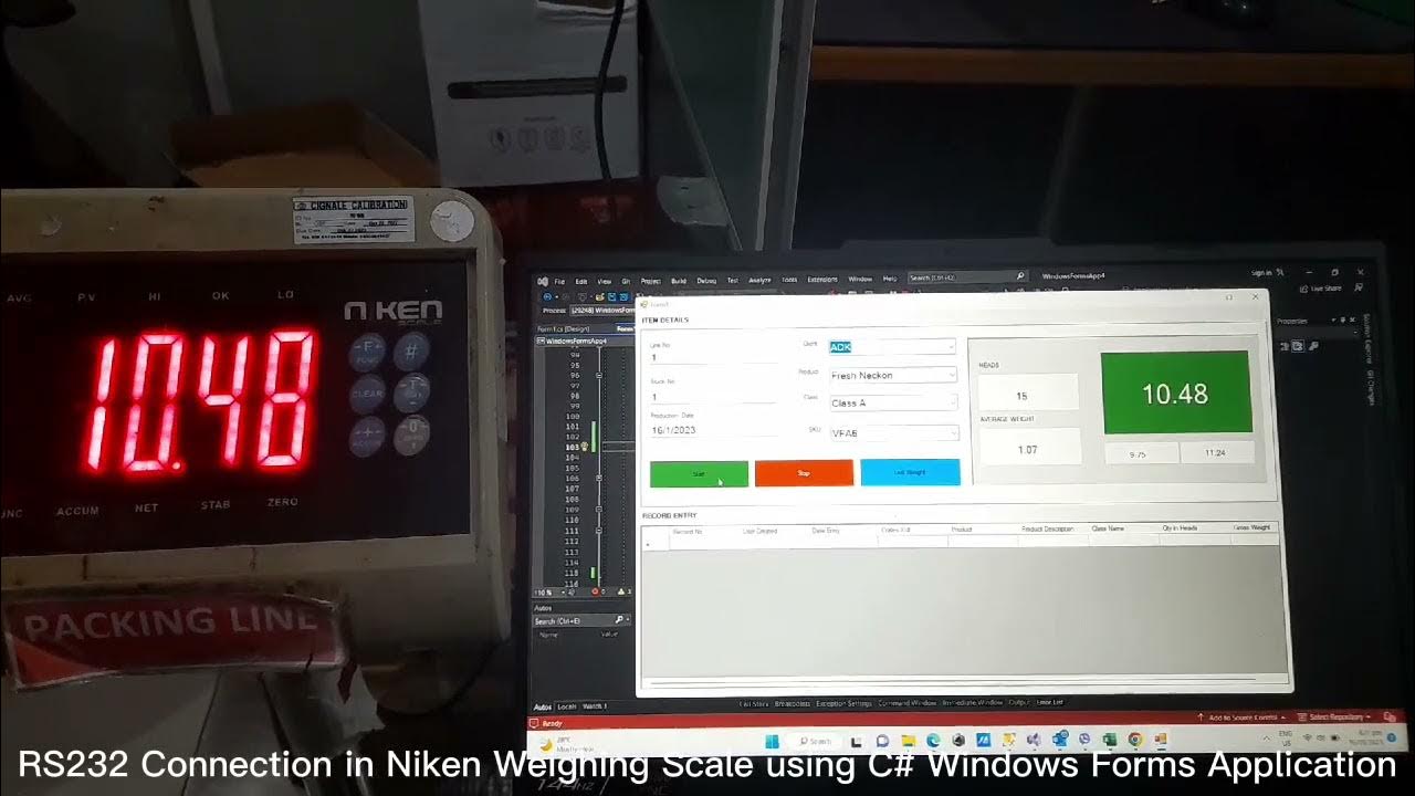 RS232 Connection in Niken Weighing Scale using C Windows Forms
