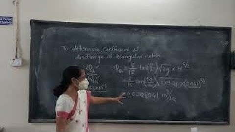 Calculations of Experiment on determining Coefficient of Discharge of a Triangular Notch