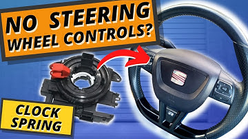 How to replace a clock spring | No steering wheel controls? + airbag removal Seat Leon 1P1