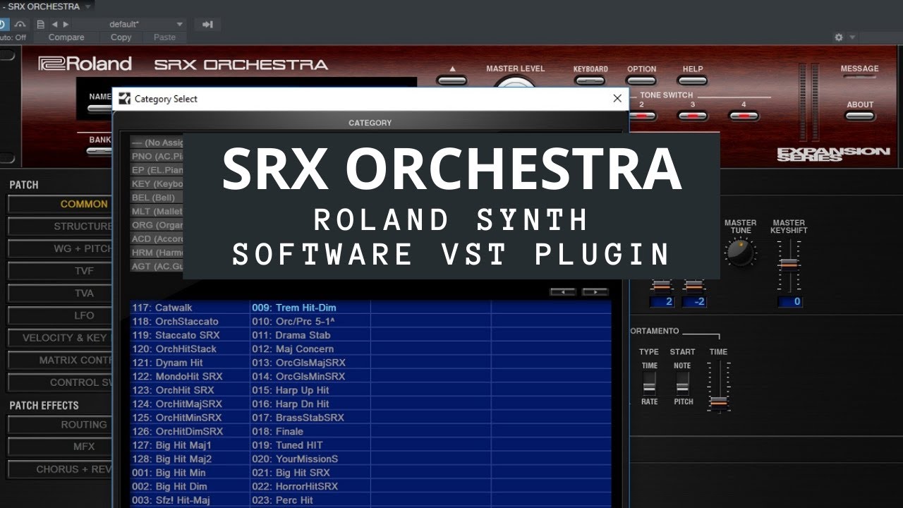 Srx orchestra. Roland plugin. VST Banks. Roland VST.