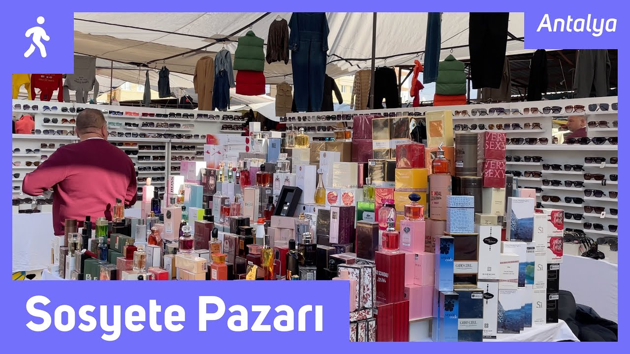 Antalya Fake Market Sosyete Pazarı Cumartesi Pazarı Street Market in Antalya [4K] UHD 60