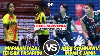 Marwan Faza/Felisha Alberta Pasaribu vs Amri Syahnawi/Indah Cahya C Jamil - SLOVENIA OPEN 2024 | QF