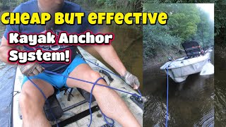 Inexpensive kayak anchor system , cheap alternative to the anchor wizard.  Brooklyn kayak,Boss 10