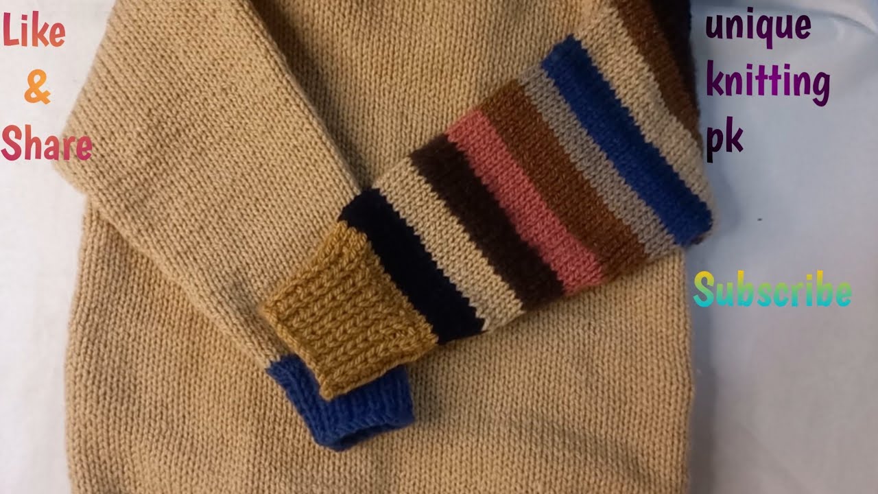 How To Knit Sweater For 2_4 year Old Baby Measurement Colourful Sweater for kids Unique Knitting pk