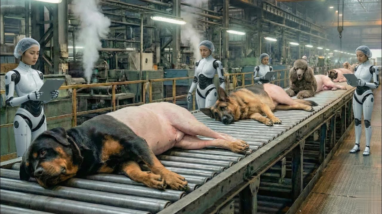 Inside the Robotic Dog Fur Factory : How Robots Make $80,000 Luxury Jackets – Full Process