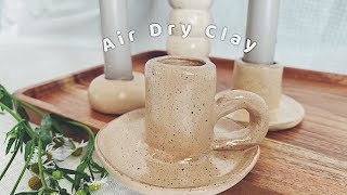 Air dry clay creations tutorial |  DIY Candle holder | 지점토 오브제 만들기