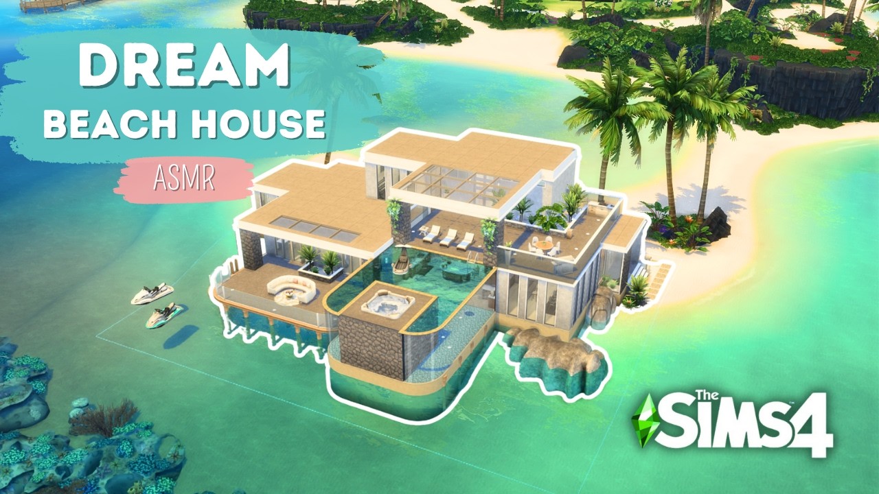 Modern Beach House in Sulani 🌴🌊 | No CC | The Sims 4 ASMR Speed Build