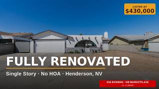 637 Valley View Cir | Fully Renovated Single-Story Home in Henderson NV | No HOA | $430K