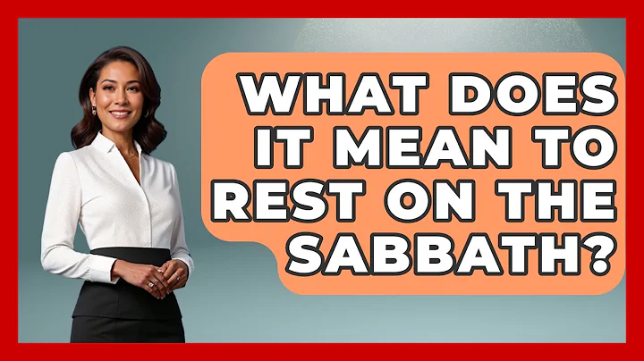What Does It Mean To Rest On The Sabbath? - Jewish Teachings For All