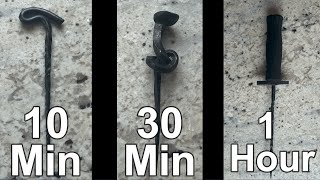 Hand Forging an Ice Pick In 10 min, 30 min, and 1 Hour
