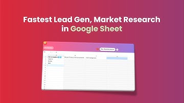 Lead Gen AI Sheet (Google Sheet Add-on): Generate, Qualify, Enrich Leads, Market Research