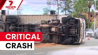 Woman critical after truck collision in Surfers Paradise | 7NEWS