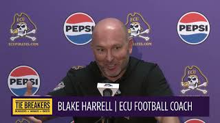 ECU Head Coach Blake Harrell Post-Practice interview (Aug. 4, 2025)