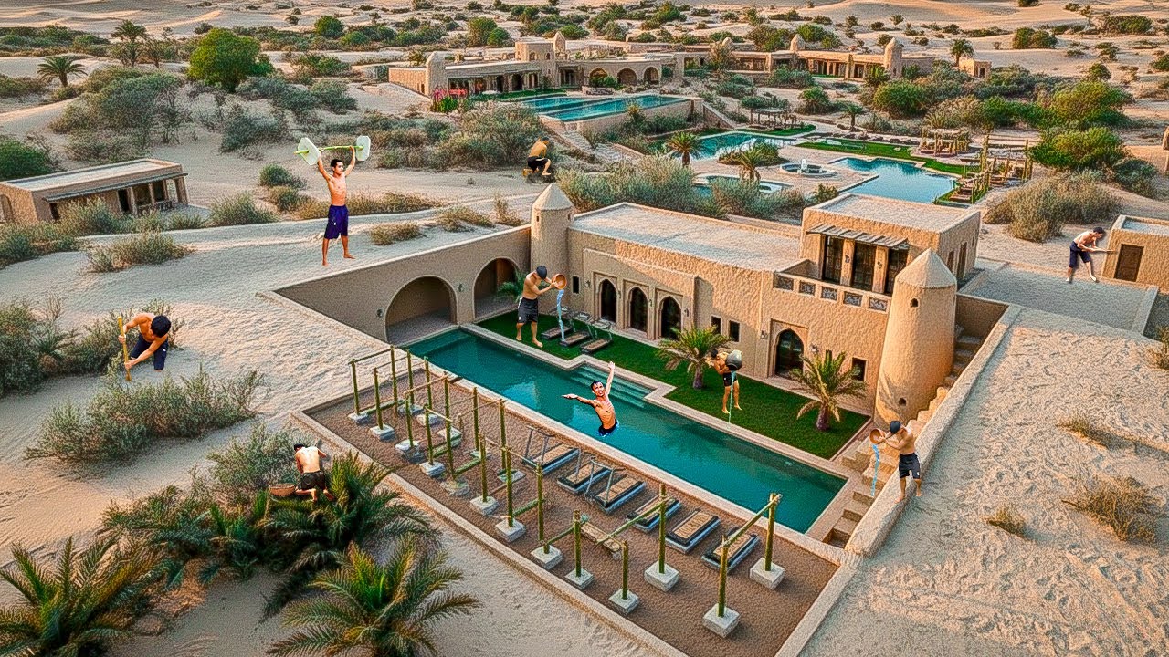 180 Days Building Luxury Clay Underground House with Private Gym & Hidden Pool Using Primitive Tool