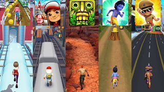 Subway Princess Runner 🆚 Temple Run 2 🆚 Subway Surfers 🆚  Little Krishna 🆚 Little Singham screenshot 3