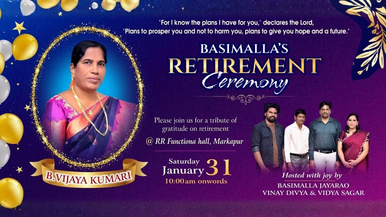|| BASIMALLAs Retirement Ceremony || Christhu Lutheran Church || 31st jan 2026 || 