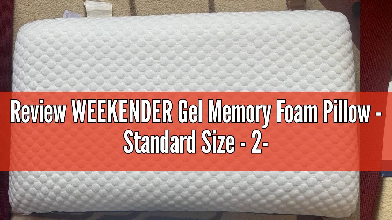 Review WEEKENDER Gel Memory Foam Pillow - Standard Size - 2-Pack - Medium Plush Feel - Neck & Should