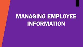 Access and Managing Employee Information | EWU Tutorials