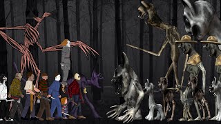 Zoonomaly Monsters Vs CatNap, Butcher, Michael, Siren Head, IT, Jeff, Freddy, Jason, Chucky - DC2