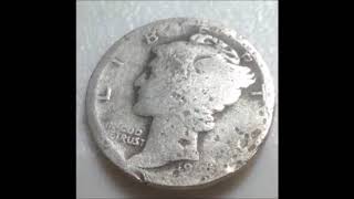 Athlete Statistics 1919 Mercury Dime Doubled Die Obverse! Rare and very Valuable!!!!