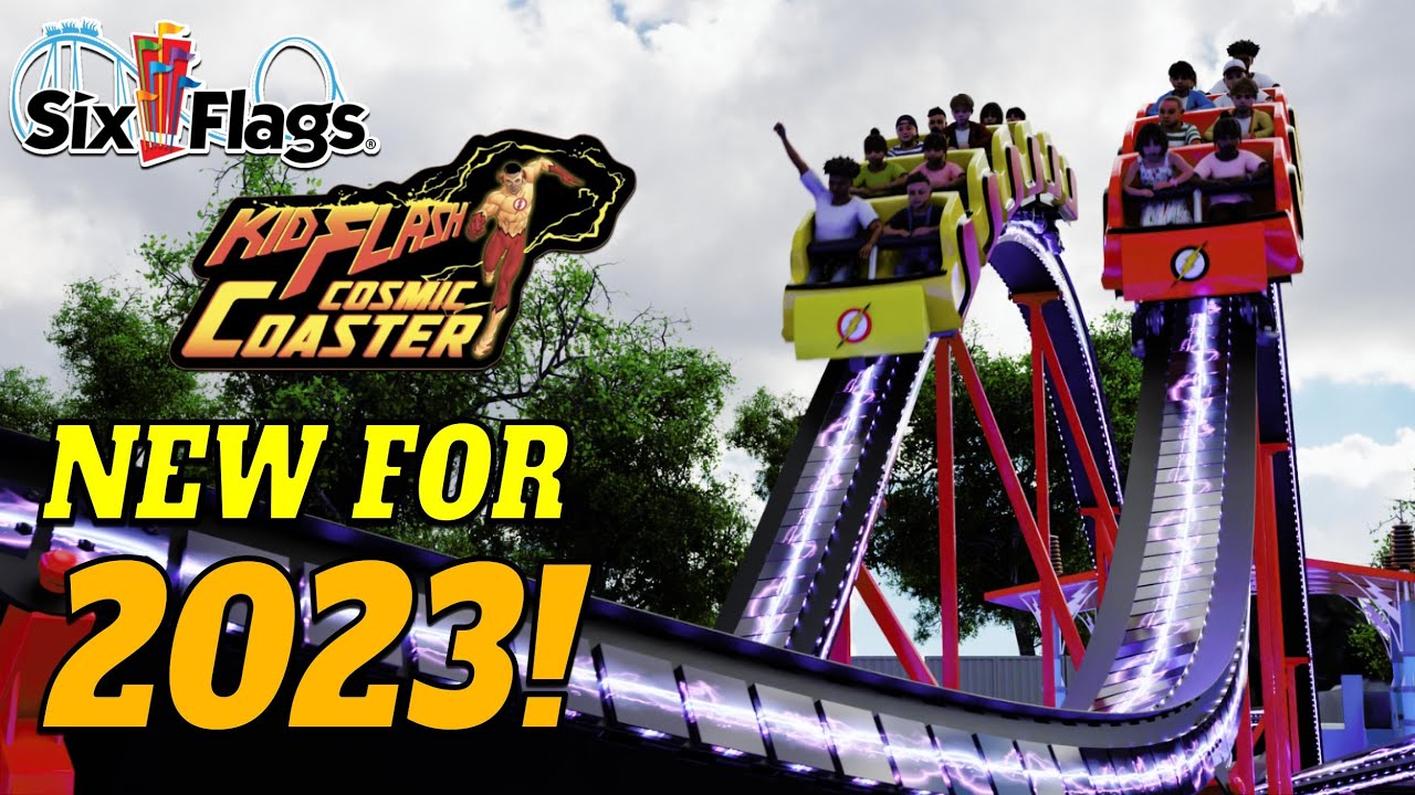 NEW Kid Flash Cosmic Coaster at Six Flags Over Georgia in 2023