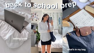 PREPARE WITH ME FOR BACK TO SCHOOL | what's in my bag, outfits haul & romanticising school