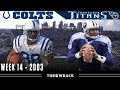 1st Place at Stake in Nashville! (Colts vs. Titans, 2003)