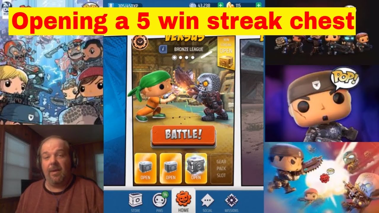Gears POP! Opening a 5 win streak chest and looking at the Gnasher Gang!