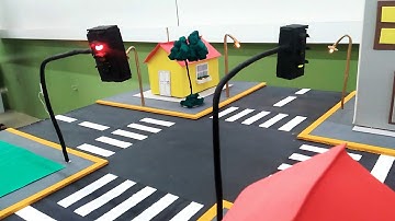 MAQUETE COM SINAL DE TRÂNSITO SINCRONIZADO (ARDUINO)