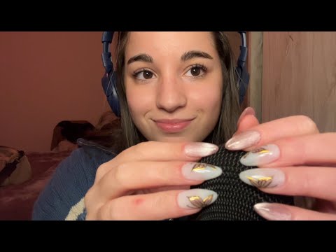 ASMR CON UÑAS LARGAS | tapping, scratching, tracing & mouth sounds