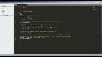 Programación con PHP - Variables de tipo array - Ejemplos