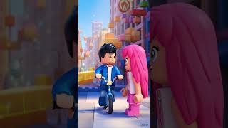 "Shall I Give You a Lift? 🚲 Roblox Boy Meets Girl | Cute Roblox Short"  #roblox #viral #emotional