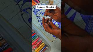 Drawing Sukuna 🔥🤯 With Pin 📌 #shorts #trending #art #anime
