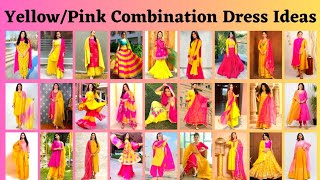 Yellow and  Pink Colour Combination Suit Design | 2023 Haldi Function  Dress Ideas | Haldi Dresses - YouTube